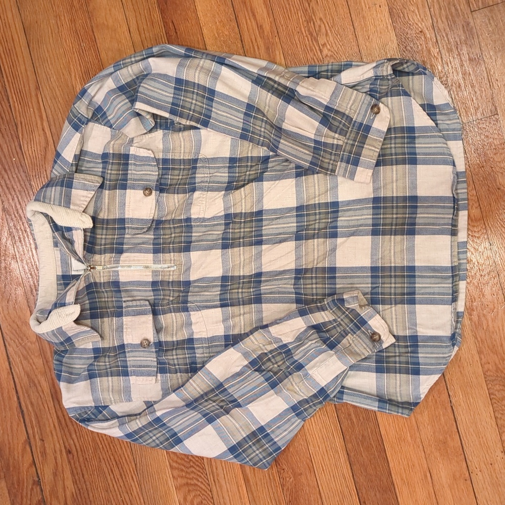 Oversized Quarter Zip Women's Flannel